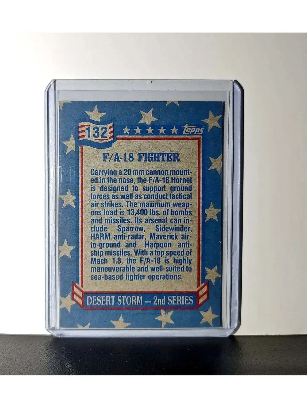 F/A-18 Fighter 1991 Topps Desert Storm #132 Card